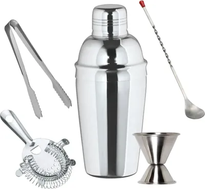 Zdjęcie produktu dla Zestaw koktajlowy duży - 3-częściowy shaker ze stali nierdzewnej