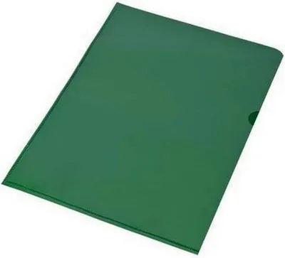 Produktbild von Sichthülle A4 L PVC oben und rechts offen10er Pack grün
