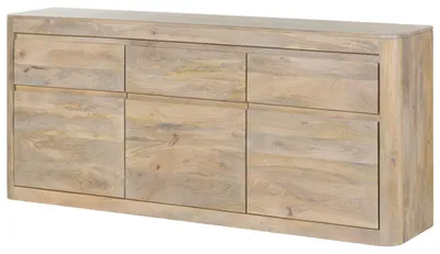 Produktbild von MASSIVMOEBEL24 Sideboard Mango 185x40x80 weiß lackiert TORONTO #301
