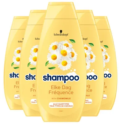 Immagine prodotto di 5 flaconi di shampoo Schwarzkopf da 400 ml, per uso quotidiano