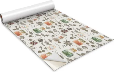 Zdjęcie produktu dla Folia samoprzylepna - Okleina meblowa - Dekoracyjna - Do mebli - Tapeta - Naklejka - Folia - Przyprawy w słoikach - 100 x 50 cm