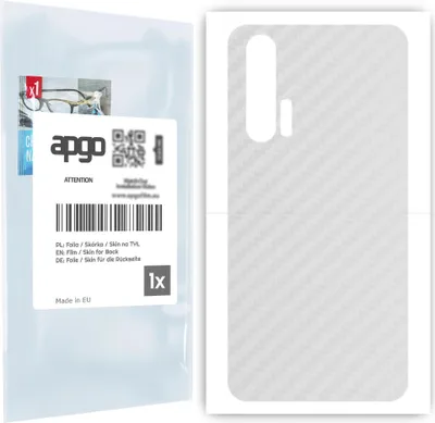 Produktbild von apgo Rückseite Schutzfolie für Honor 20 Pro -  Hinten Schutzfolie Carbon Transparent (durchsichtig), Rückseite Folie schützt vor Kratzern und Fingerabdrücken