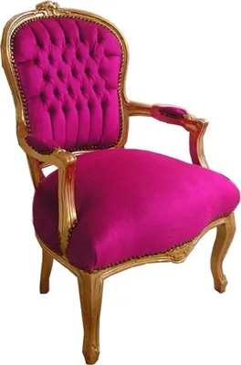 Produktbild von Casa Padrino Barock Salon Stuhl Rosa / Gold