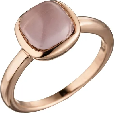 Produktbild von Gr. 60 Damen Ring 925 Sterling Silber rotgold vergoldet mit rosa Glasstein