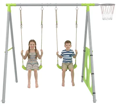 Produktbild von AIYAPLAY 3 in 1 Schaukelgestell Outdoor Schaukelgerüst mit Metallgestell