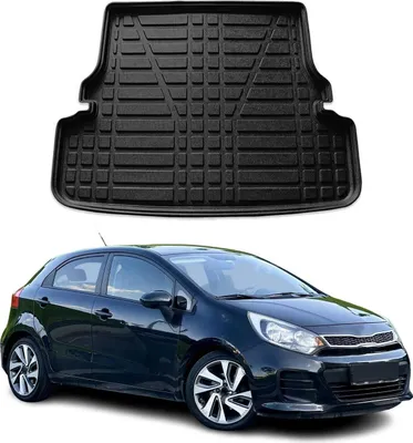 Zdjęcie produktu dla Wykładzina bagażnika do Kia Rio 2011-2017 notchback gumowa TPE czarna