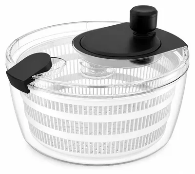 Produktbild von Manuelle Salatschleuder 4L, Gemüse- & Obsttrockner mit Kurbel, rutschfester Boden, BPA-freier Küchenhelfer zum Waschen & Schleudern