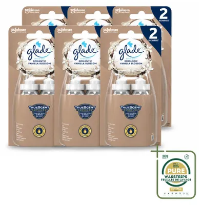 Image de 6 recharges Glade Sense & Spray - Parfum Romantique Vanille Florale - 18 ml - Pack de 6