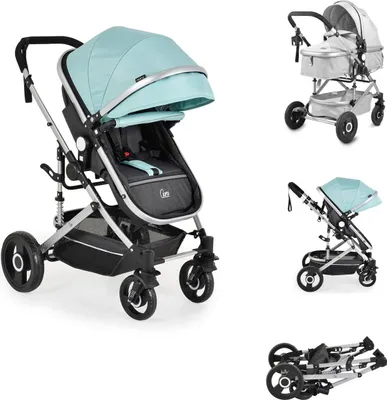 Produktbild von Moni Kinderwagen Ciara Tragetasche Sportsitz Wickeltasche faltbar Sitz umkehrbar blau schwarz