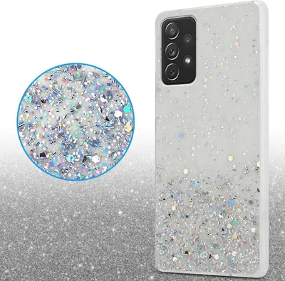 Zdjęcie produktu dla Etui Cadorabo do Samsung Galaxy A72 4G / 5G w kolorze przezroczystym z brokatowym pokrowcem ochronnym wykonanym z elastycznego silikonu TPU z błyszczącym brokatowym etui na telefon komórkowy