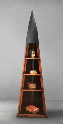 Produktbild von Casa Padrino Luxus Vintage Stil Regalschrank Braun / Schwarz 71 x 54 x H. 229 cm - Massivholz Bücherschrank - Wohnzimmer Schrank - Büro Schrank - Büro Möbel - Luxus Vintage Stil Möbel