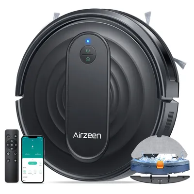 Produktbild von Airzeen R7 Robot Odkurzający , odkurzacz robot 3 w 1 3000Pa, duża moc ssania, cichy robot odkurzacz, aplikacja/WiFi, czas pracy 120 min