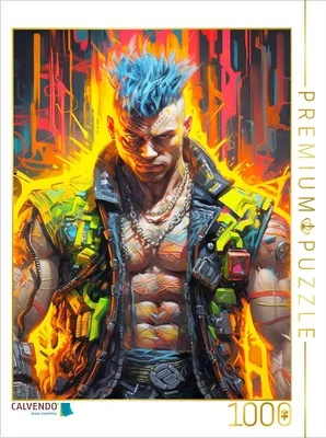 Produktbild von CALVENDO Puzzle Ein Motiv aus dem Kalender Cyberpunk Heroes. Futuristische Fusion von Technik und Kunst | 1000 Teile Lege-Größe 64x48cm Foto-Puzzle für glückliche Stunden