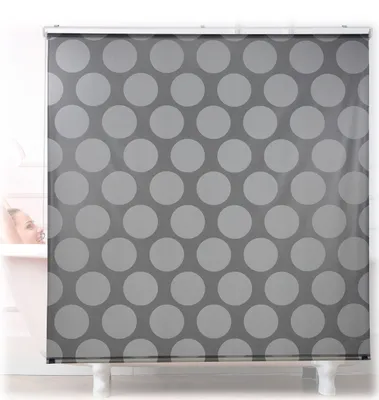 Produktbild von Relaxdays Duschrollo, 160x240 cm, Seilzugrollo für Dusche & Badewanne, Badrollo wasserabweisend, Decke & Fenster, grau