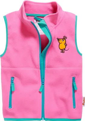 Produktbild von Playshoes Fleece Weste Uni Kinder Outdoor-Oberteil, pink Die Maus, 128