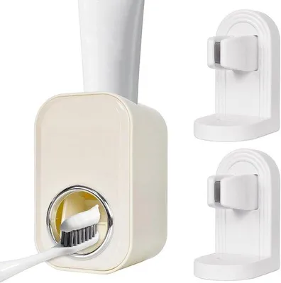 Produktbild von Famanu Halter für elektrische Zahnbürsten mit automatischer Zahnpastadispenser - Weiß