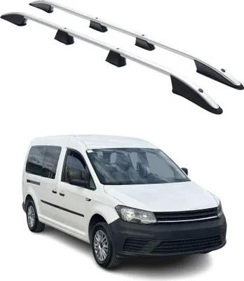 Image de Barres de toit longitudinales pour VW Caddy 2015-2020 L2 Long Aluminium Gris