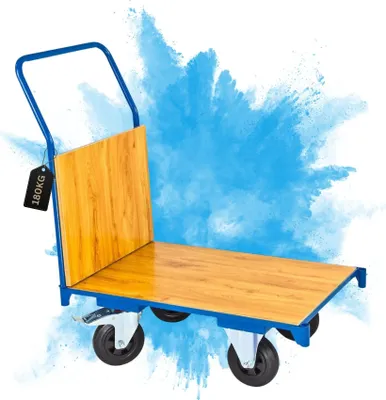 Produktbild von Transportwagen | HxBxH 93x51x95cm | Traglast 180kg | Lichtblau