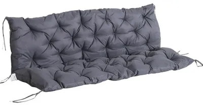 Produktbild von Bankauflage für Gartenbank | Farbe: Dunkelgrau | Abmessungen: 150x98x8 cm