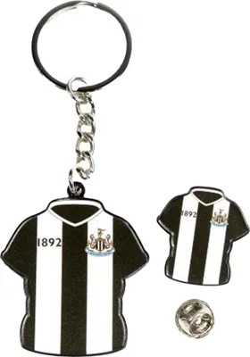 Obrázek produktu pro Newcastle United FC - Sada klíčenky a odznaku BS6269 (jedna velikost) (bílá/černá)