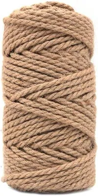 Image de Ficelle de jute de 5 mm d'épaisseur et 50 mètres de longueur, pour les accessoires de jardinage, l'artisanat et la décoration.