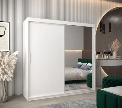 Produktbild von Schwebetürenschrank mit einer Breite von 200 cm TIMEA 2 – Weiß