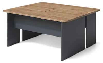 Obrázek produktu pro Stoleček kávový stolík Vicco Duvo Zlatý mocný dub/Antracit 135 x 50 cm Sada 2 kusů, Model 61305