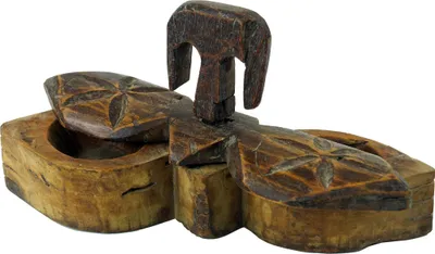Produktbild von Antike Holzaufbewahrung, Holzschatulle, Holzbox 30 cm, Braun, Dosen, Boxen & Schatullen