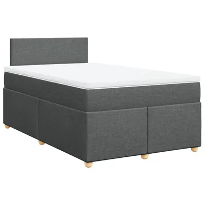 Produktbild von vidaXL Boxspringbett mit Matratze Dunkelgrau 120x190 cm Stoff