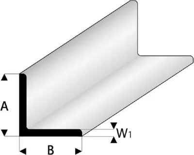 Imagen del producto de Krick ASA: Perfil en ángulo, dimensiones 1,5 x 1,5 x 1000 mm
