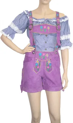 Produktbild von Damen Kurze trachtenlederhose damenlederhose Ziegenleder Wildbockleder, Größe:36