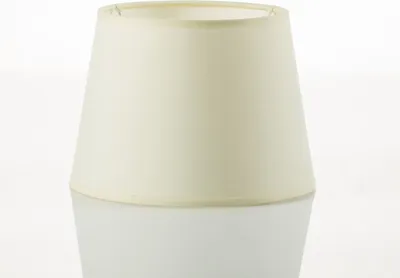 Immagine prodotto di Paralume in tessuto bianco conico per lampada da tavolo E14 Ø19,5 cm paralume in tessuto