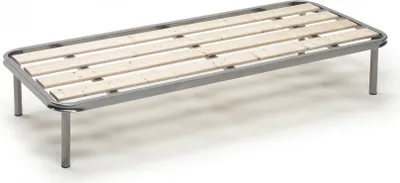 Produktbild von Talamo Italia Bettgestell Isabella 80x190 cm Grau Einzelbett