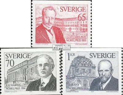 Produktbild von Briefmarken Schweden 1974 Mi 886-888 (kompl.Ausg.) postfrisch Nobelpreisträger