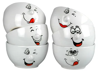 Produktbild von 6-teilige Müslischalen-Set, Schüssel Smile 13x7,5cm, Müslischale, Reisschüssel