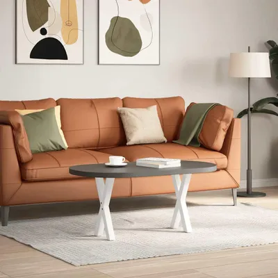 Obrázek produktu pro vidaXL Nohy konferenčního stolku ve tvaru X 2 ks. Bílé 28x(42-43) cm Ocelové