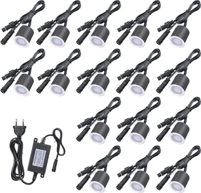 Zdjęcie produktu dla DC12V Niskonapięciowe wpuszczane diody LED Oświetlenie tarasowe IP67 Wodoodporna zewnętrzna lampa do gruntu Oświetlenie krajobrazowe na podwórko Ogród Ścieżka Schody Patio