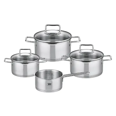 Produktbild von ELO Smart Steam Topfset aus hochwertigem Edelstahl 18/10, 7-teilig, Ø 16 - 24 cm, inklusive Glasdeckel, für alle Herdarten geeignet