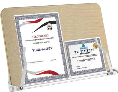 Produktbild von Famanu Bücherständer mit verstellbaren Winkeln - faltbar und tragbar - 35 x 24 cm