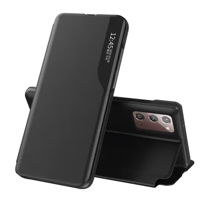 Obrázek produktu pro Pouzdro pro Galaxy Note 20, Smart View Okénko Flip StojánekPolyuretanKožené Ochranné Pouzdro pro Samsung Galaxy Note 20 černé