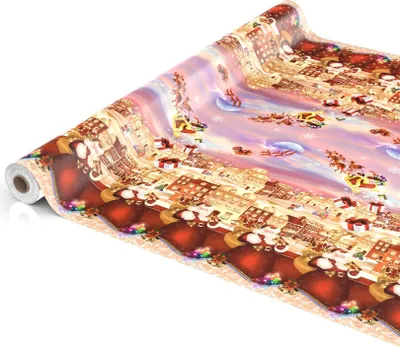Produktbild von Tischdecke Wachstuch Weihnachten Rot Robust Wasserabweisend Breite 140 cm Länge 1000 cm