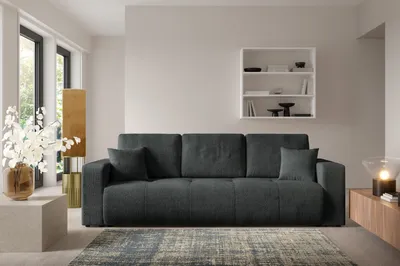 Produktbild von Furnisell Schlafsofa Sofa mit Bettkasten "VERITA", Schwarz