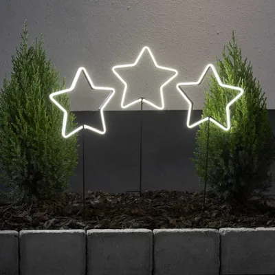 Zdjęcie produktu dla Dekoracja ogrodowa 3 gwiazdki Led NEONSTAR