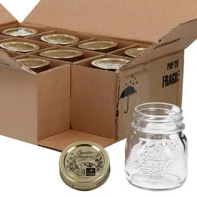 Vorratsgläser 150 ml, 12 Stück, Glas, rund, spülmaschinengeeignet