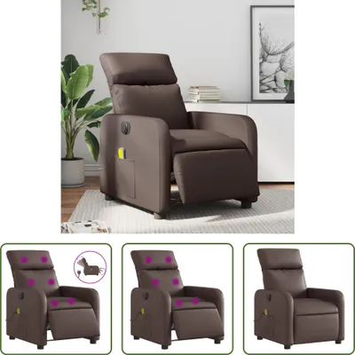 Produktbild von The Living Store Massagesessel Elektrisch Braun Kunstleder
