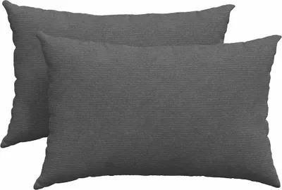 Immagine prodotto di vidaXL Cuscino per divano 2 pezzi grigio scuro 60 x 40 cm in tessuto a coste