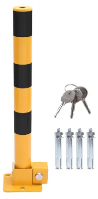 Parksperre klappbar abschließbar 60 cm Stahl Gelb-Schwarz