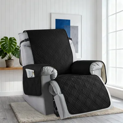 Produktbild von Stoelhoes Stretch mit Aufbewahrungstaschen, für Relaxfauteuil, Schwarz, für Fernsehsessel