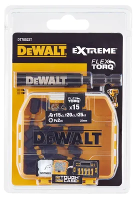 Image de Jeu d'embouts de torsion DeWalt 16 pièces avec fixation magnétique DT70522T
