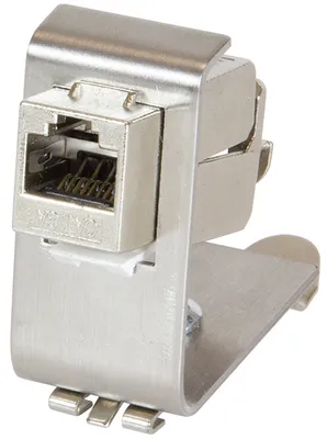 Image de Logilink MP0052 Logilink Hutschienenadapter f. 2xRJ45 Keystone Module,Metall